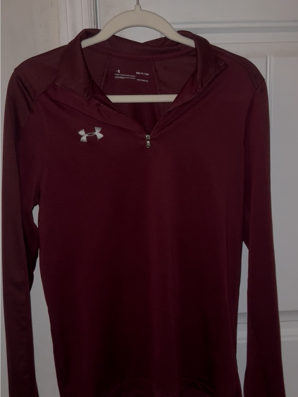 Under Armour Maroon Quarter Zip Performance Top Pullover